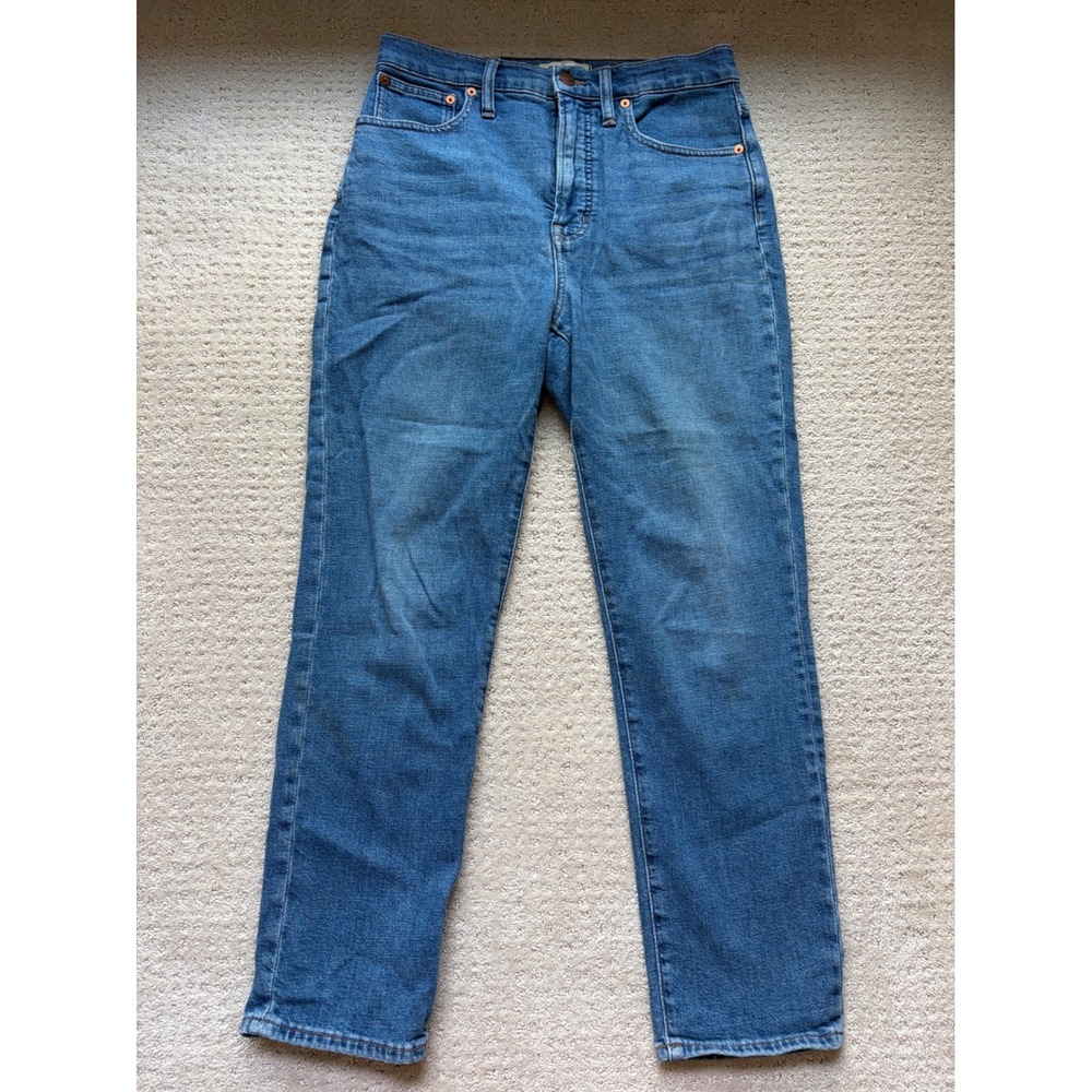 Madwell The Perfect Vintage Crop Jean 28 Blue Cotton Hemp Minimalist Heritage